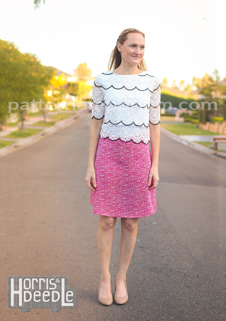 Ladies A-line Skirt Sewing Pattern with Pockets - Pattern Emporium