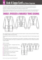 Grab A Cuppa Cardi | Oversized Cardi Sewing Pattern