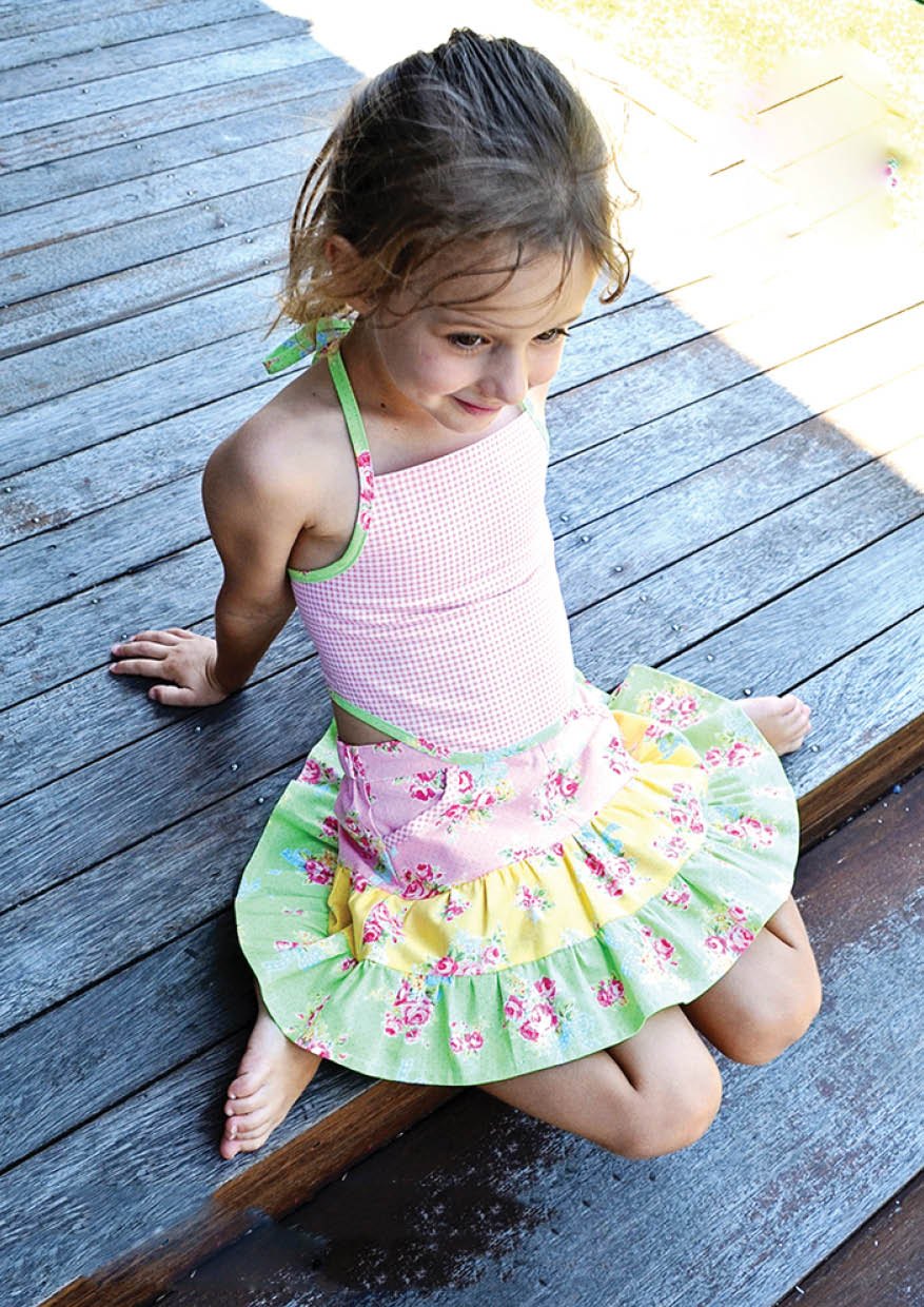 Girls Ruffle Flip Skirt Sewing Pattern