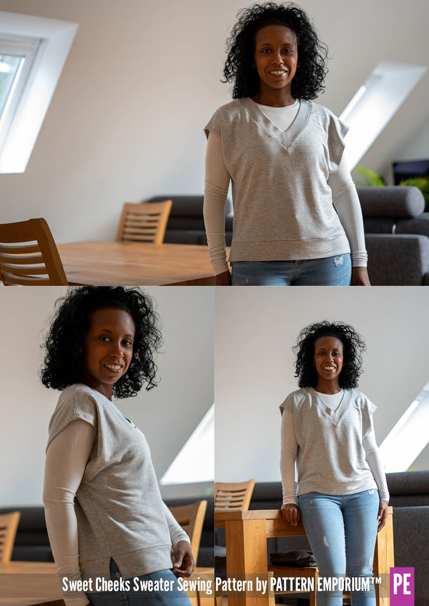 We're excited to present the Sweet Cheeks Sweater sewing pattern