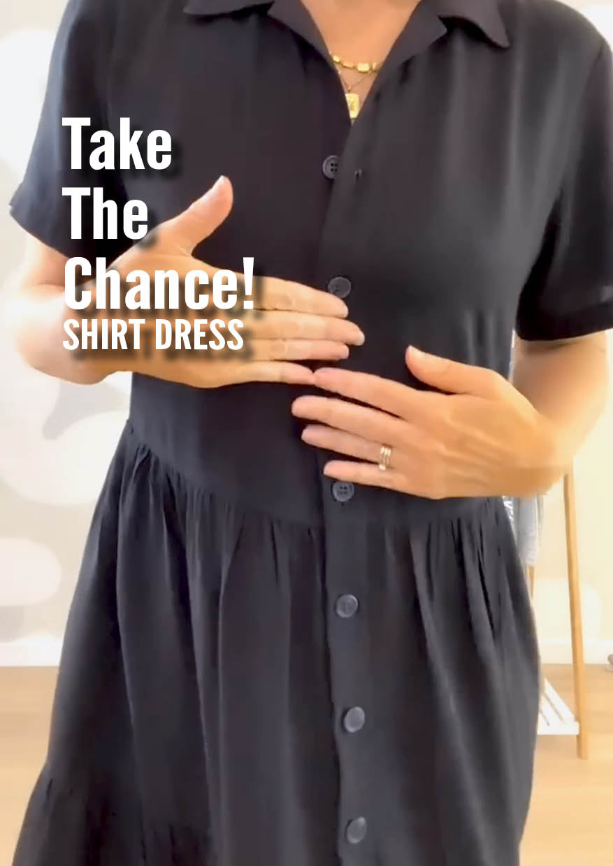 Take The Chance | Tiered Shirt Dress Sewing Pattern