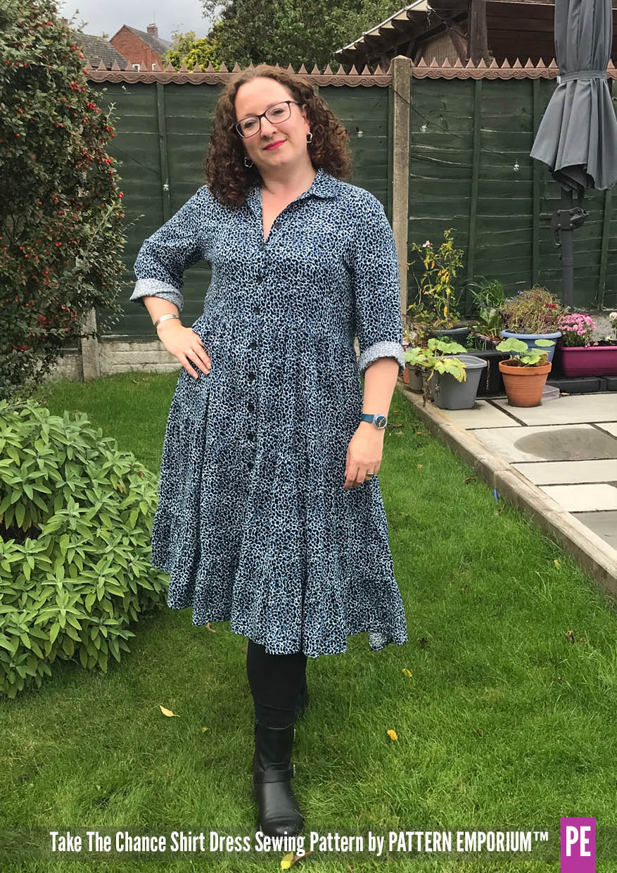 Take The Chance | Tiered Shirt Dress Sewing Pattern