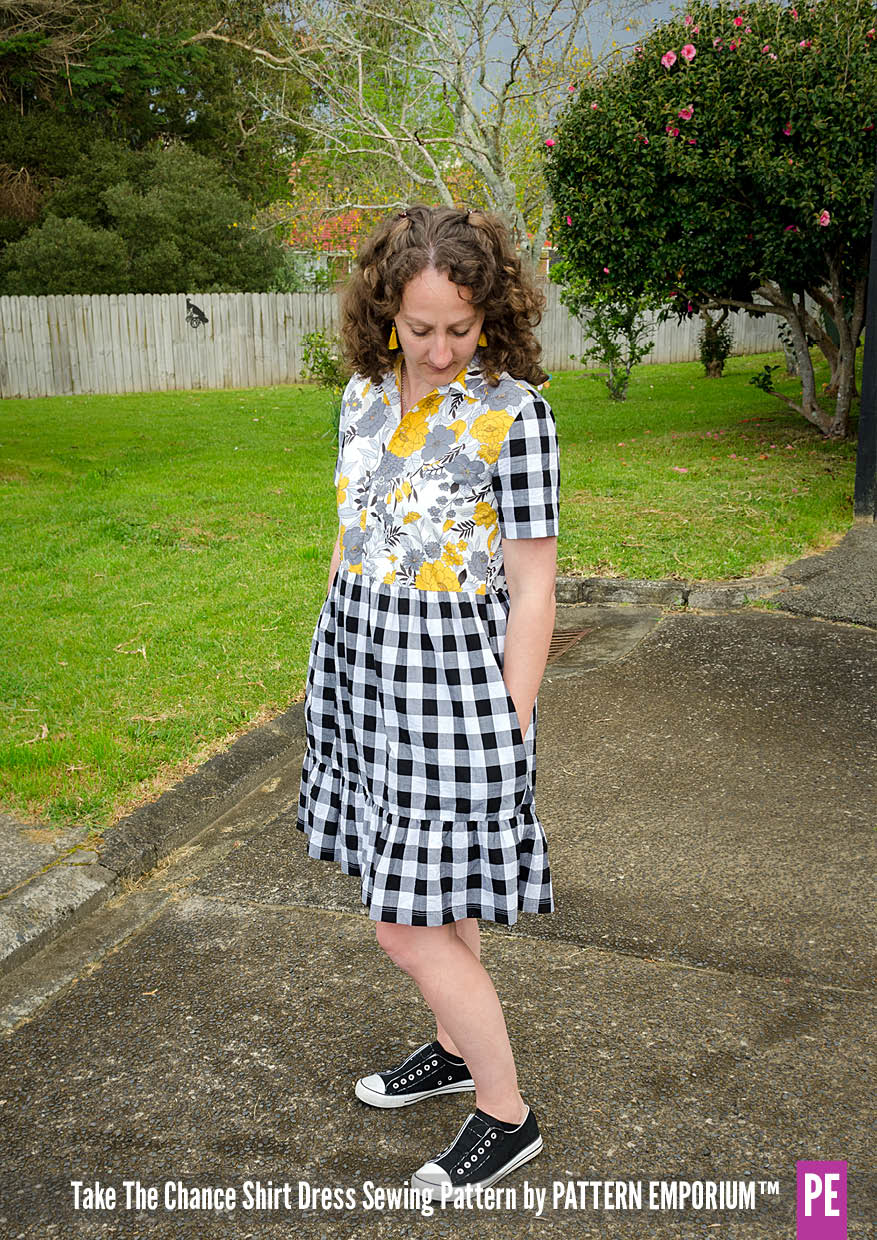 Take The Chance | Tiered Shirt Dress Sewing Pattern