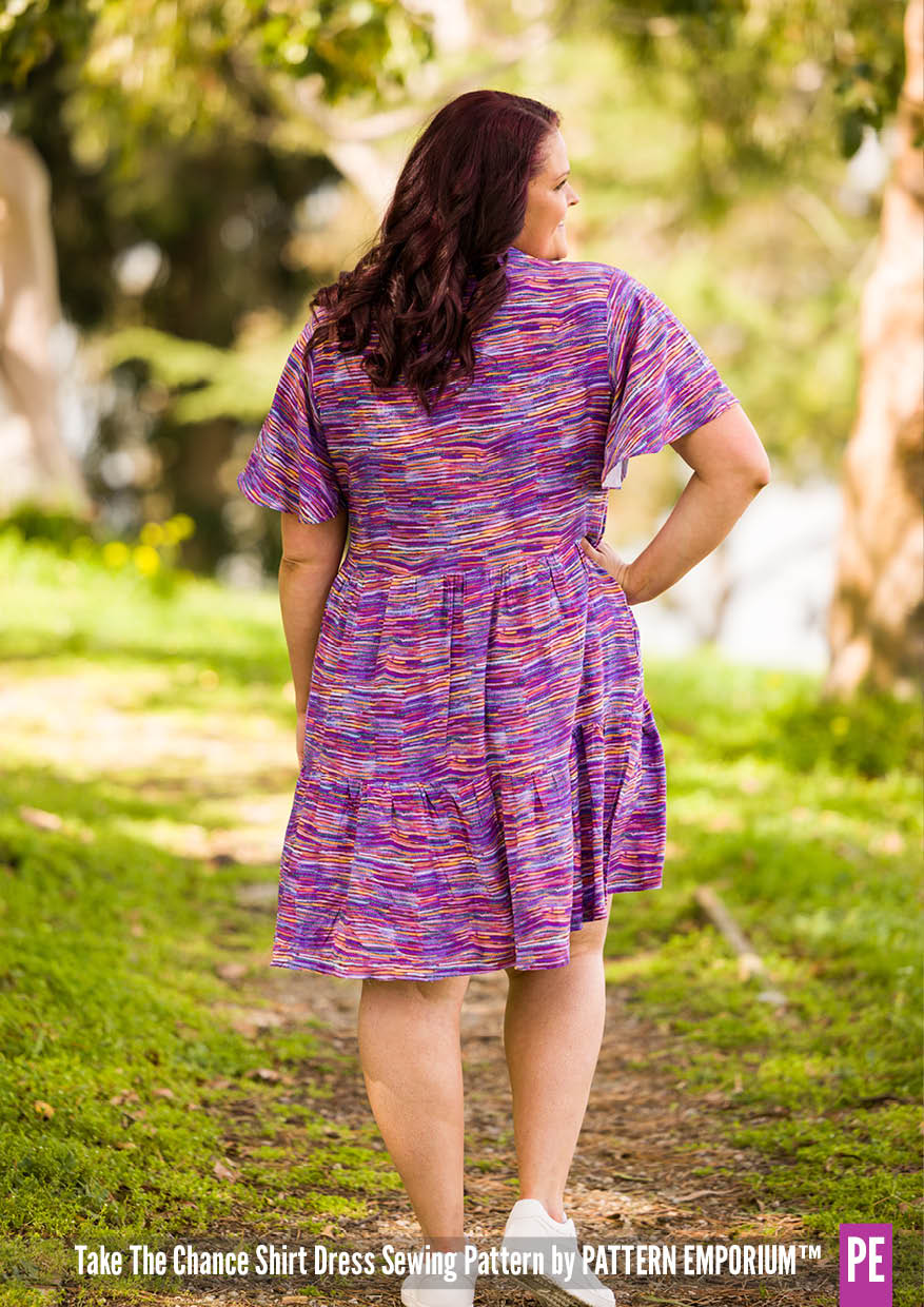 Take The Chance | Tiered Shirt Dress Sewing Pattern