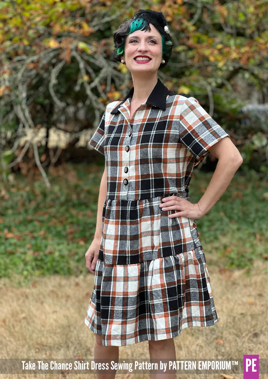 Take The Chance | Tiered Shirt Dress Sewing Pattern