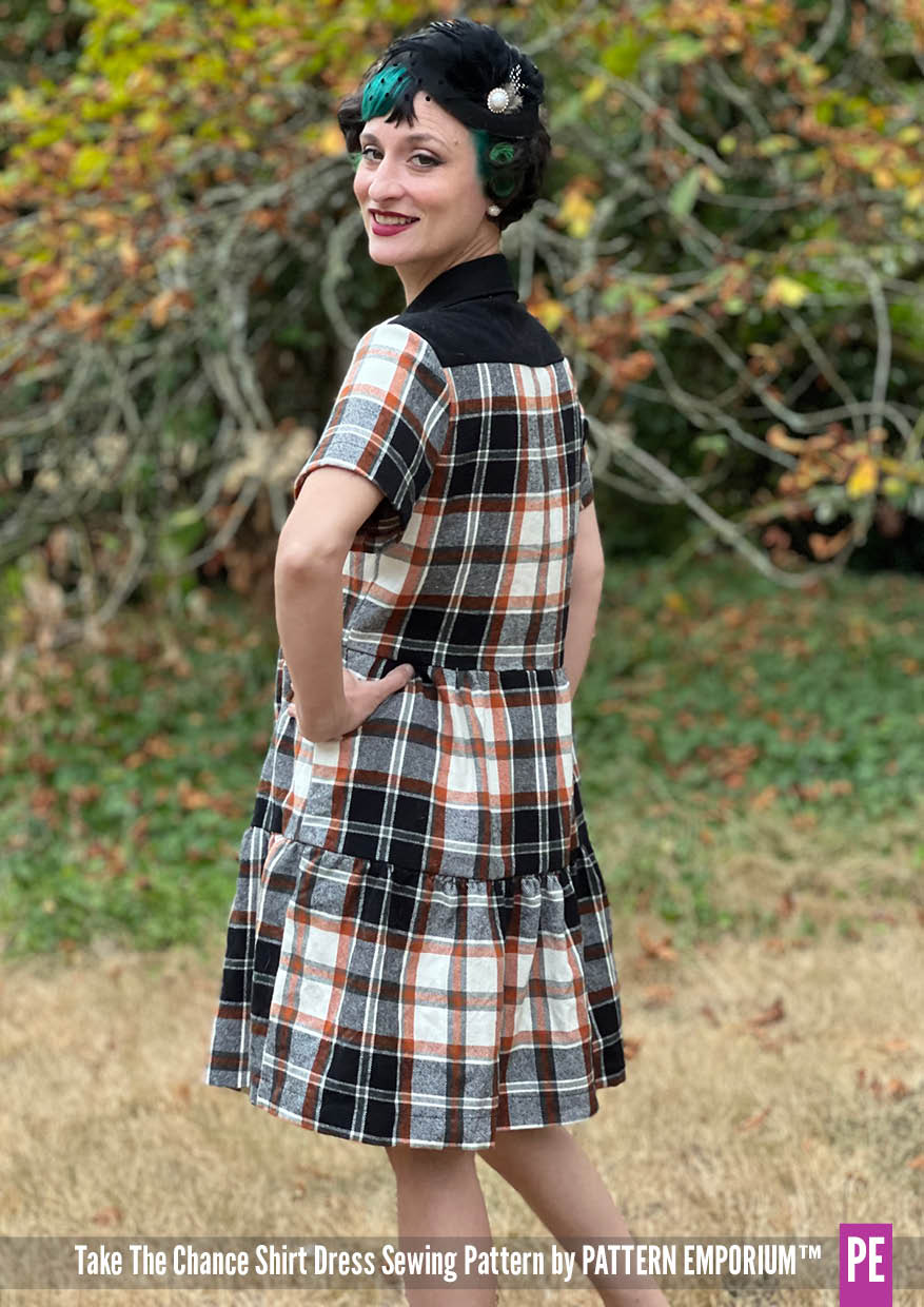 Take The Chance | Tiered Shirt Dress Sewing Pattern