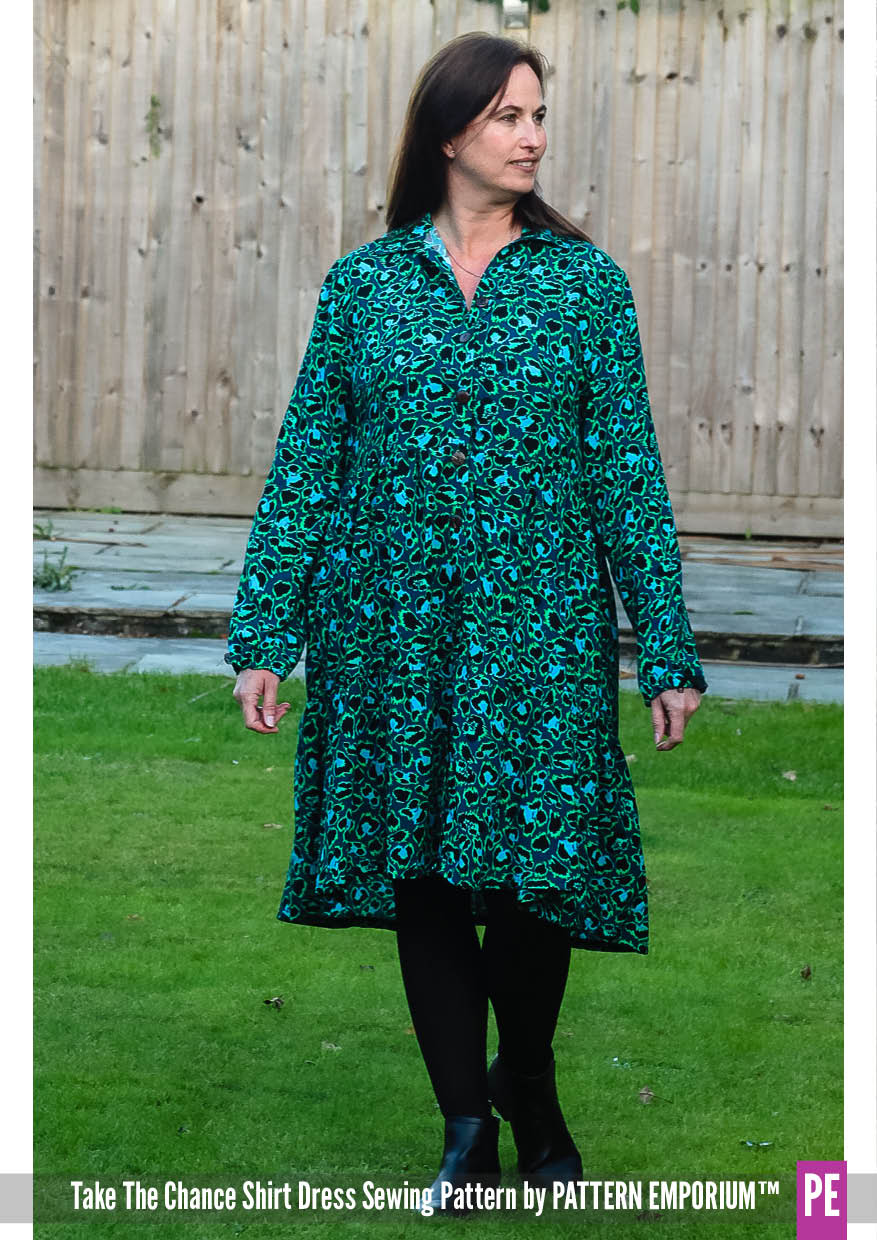 Take The Chance | Tiered Shirt Dress Sewing Pattern