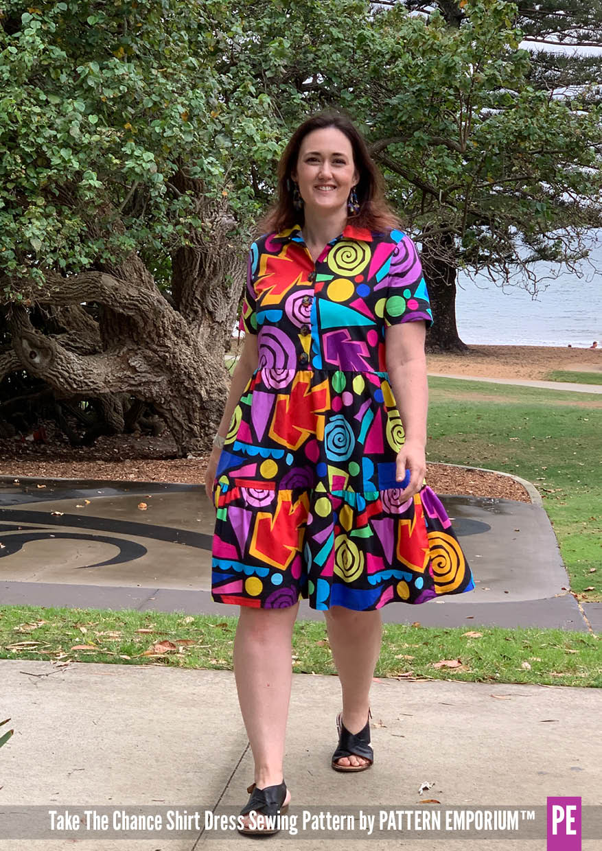 Take The Chance | Tiered Shirt Dress Sewing Pattern