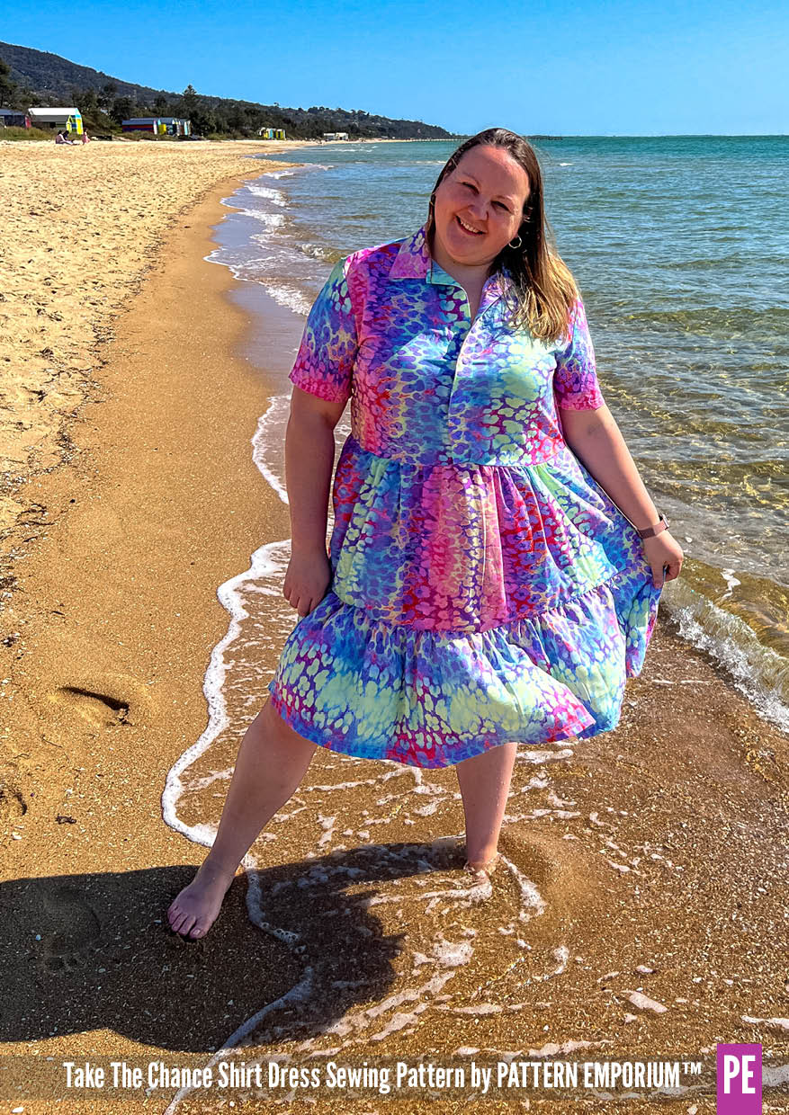 Take The Chance | Tiered Shirt Dress Sewing Pattern