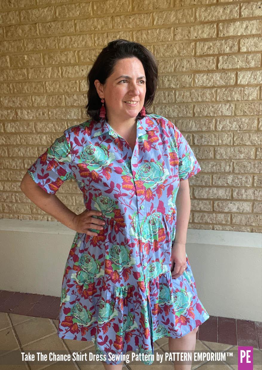 Take The Chance | Tiered Shirt Dress Sewing Pattern