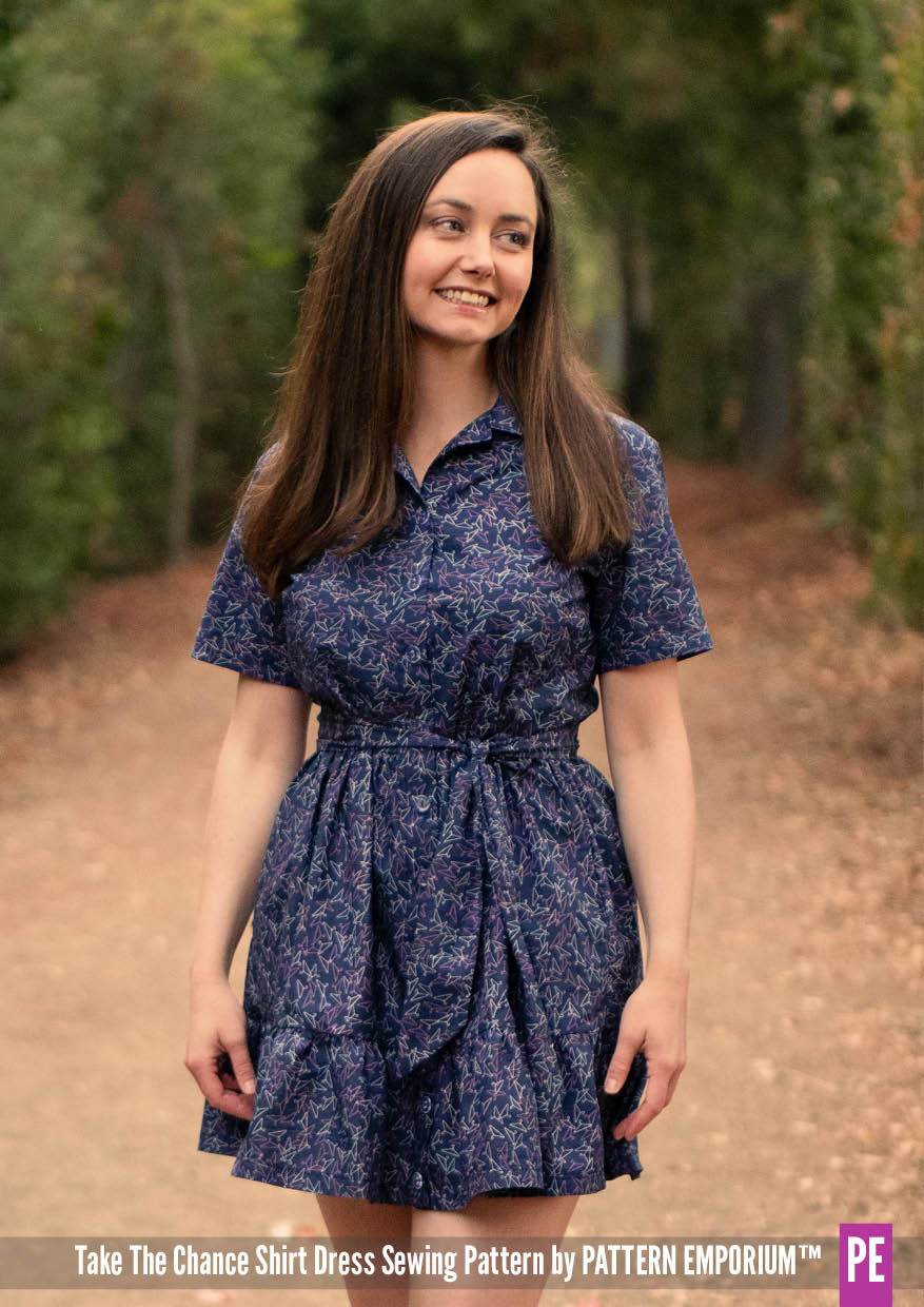 Take The Chance | Tiered Shirt Dress Sewing Pattern