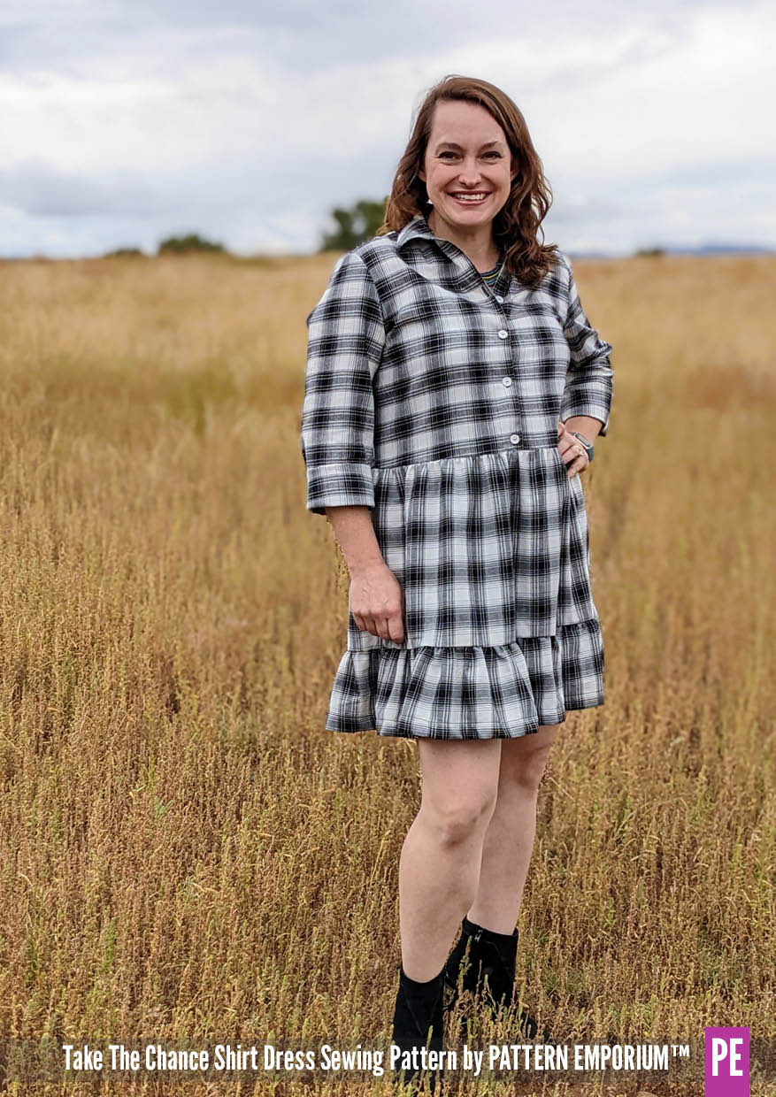 Take The Chance | Tiered Shirt Dress Sewing Pattern