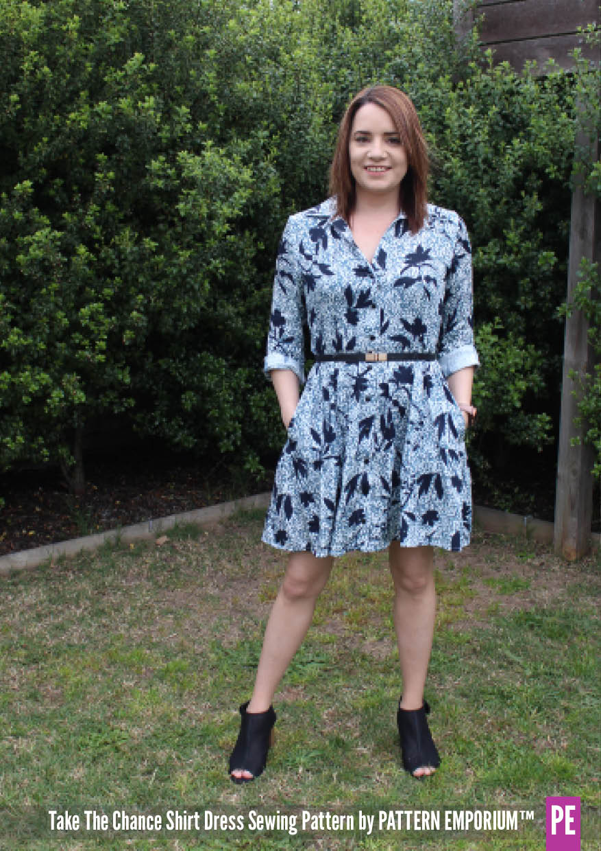 Take The Chance | Tiered Shirt Dress Sewing Pattern