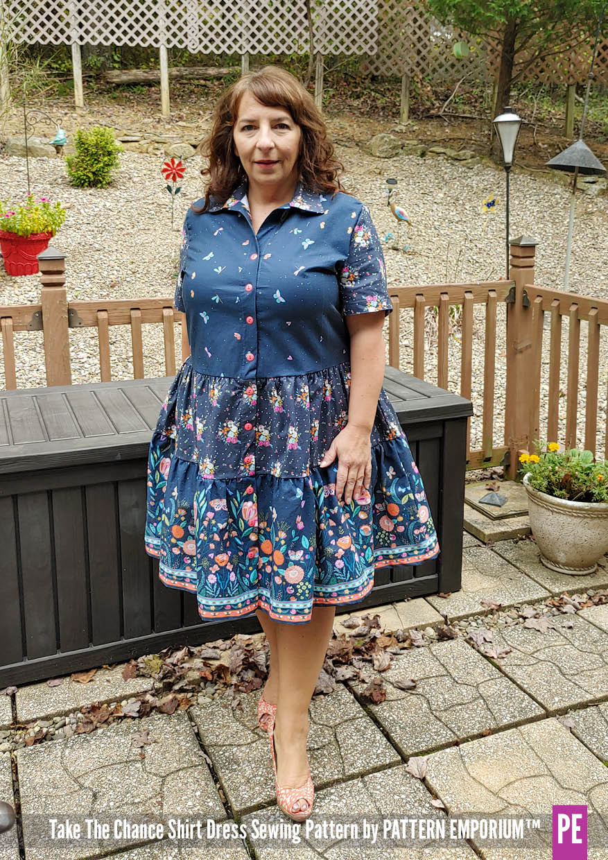 Take The Chance | Tiered Shirt Dress Sewing Pattern