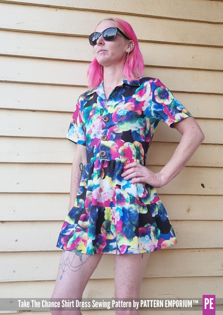 Take The Chance | Tiered Shirt Dress Sewing Pattern