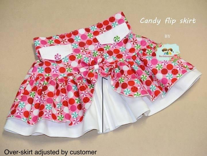 Girls Ruffle Flip Skirt Sewing Pattern